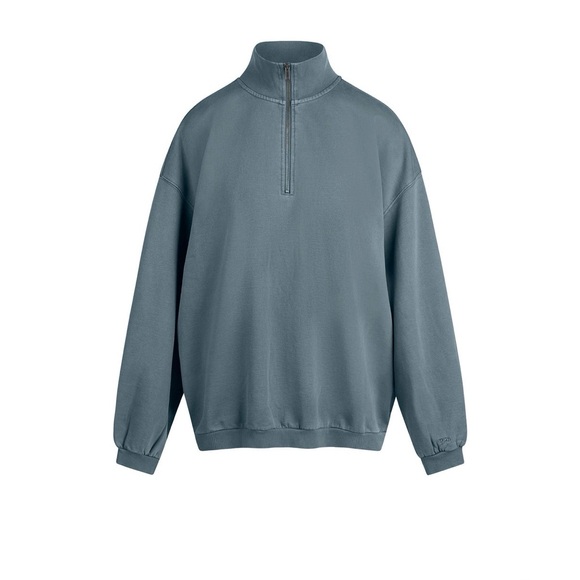 NEW SKIMS boyfriend fleece oversized Half-Zip pullover - Picture 2 of 9